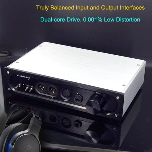 BRZHIFI Audio E600 Fully Balanced Dual Core Low Distortion Headphone Amplifier Home theater Lossless Stereo HiFi Earphone Amp