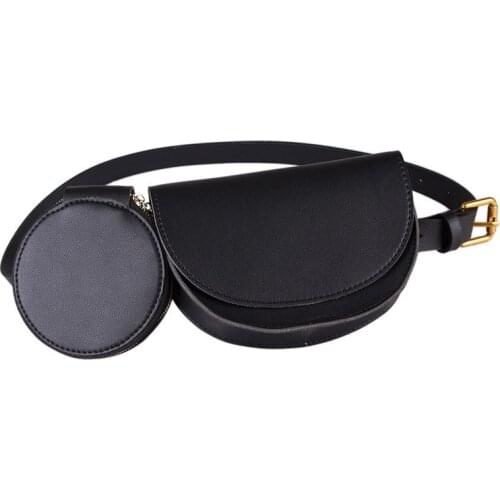 8PCS / LOT Fanny Pack Women Fanny Pure Color Waist Bag Casual Removable Adjustable Coin Purse Female Girl Travel Belt Bag