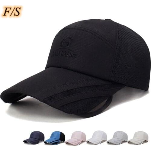 Sunshade Cap Wide Retractable Brim Cotton Breathable Mesh Sun Hat Fishing Camping Travel Beach Swimming Pool Park Sports