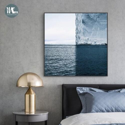 Nordic Landscape Canvas Painting Prints Posters Ice Sea wall art Pictures for Living Room Morden contracted Home Decor