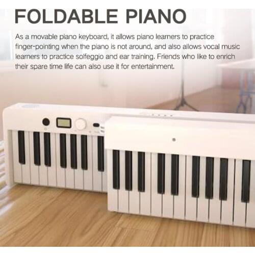 88-Keys Foldable Piano Multifunctional Digital Piano Portable Electronic Keyboard Piano for Piano Student Musical Instrument