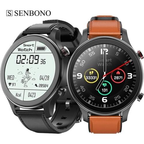 SENBONO Smart Watch Men Sport IP67 Waterproof Women Heart Rate MT18 Clock Music Player Bluetooth Call Smartwatch for IOS Android