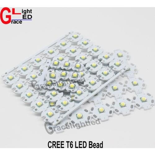 1pc CREE XML XM-L T6 U2 10W WHITE 6000-7000k LED High Power LED bead on 12mm 14mm 16mm 20mm PCB