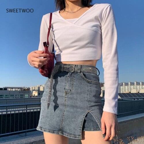 Юбки-карандаши короткие SWEETWOO China At AliExpress