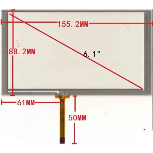 Toptouch 61015 6/6.1 inch 155*88 cable car GPS touch screen