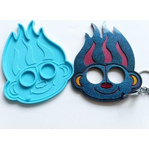 Creative Monkey Keychain Epoxy Resin Mold Jewelry Pendant Necklace Casting Silicone Mould DIY Crafts Ornaments Decorations Makin