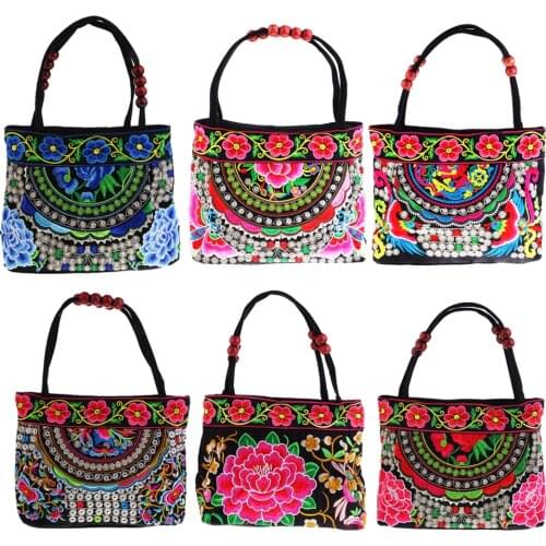 Vintage Style Ethnic Shoulder Bag Embroidery Canvas