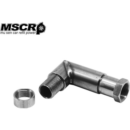 Car Exhaust O2 oxygen sensor angled extender spacer 90 degree 02 bung extension M18 X 1.5 MSCRP-YX01765