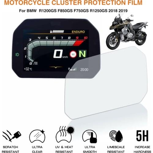Motorcycle Cluster Scratch Protection Film For BMW R1200GS F850GS F750GS R1250GS 2018-2019 Dashboard Screen Sticker
