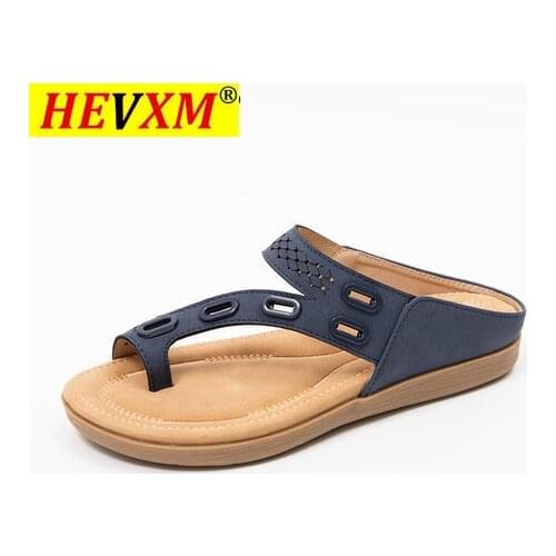 Women Sandals Premium Orthopedic WomenS Shoes Flat Slipper Vintage Anti-Slip Sandals Women Flip Flops Ladies Shoes Plus Size 43