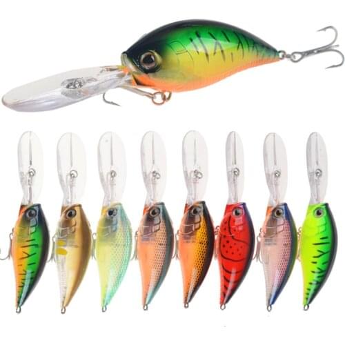 1PCS Long Lip Laser 21g 70mm Fishing Lure Crankbait Floating Artificial Plastic Hard Bait Fishing Wobblers Diving 0.3-1.2m