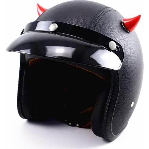 1pc Of Motorcycle Helmet Small Horns Full Face Off-road Motorcycle Helmet Decorative Headgear Suction Cup Auto Parts Car Styling