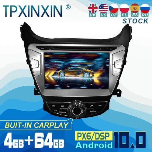 For Hyundai Elantra 2011-2013 Android 10 Carplay Radio Player Car GPS Navigation Head Unit Car Stereo CD DVD WIFI DSP BT