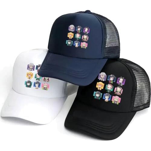 2021 Hot Japanese Anime Demon Slayer Kimetsu No Yaibahats for Men Kawaii Demon Slayer Baseball Cap Wome Tanjirou Kamado Graphic