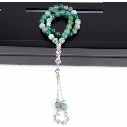 Wholesale 33 Prayer Beads Muslim Rosary Bracelets 8mm Natural Mineral Bead Fashion Tasbih Jewelry For Women Men Bracelet Gifts