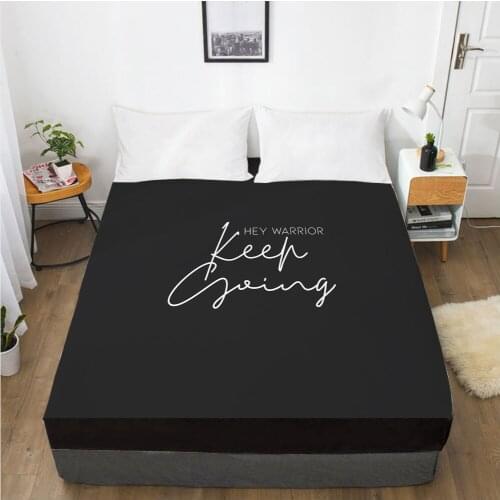 Black Fitted Sheets Mattress Cover With Elastic Band 3D Bed Sheet Linens 150x200 90x200 Bed Sheet Customize any size design