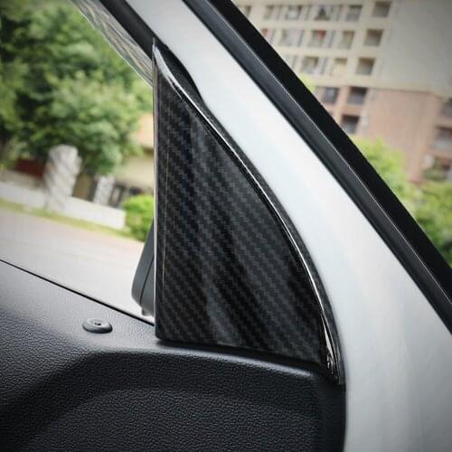For Volkswagen VW T-ROC TROC 2017 2018 2019 Car Front Door Window Inner Triangle A Pillar Column Cover Sticker Trim Accessories