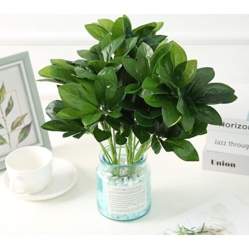 Artificial Leaves Ornamental Plants Green 9 fork Plant Home Wedding Party Garden Decoration