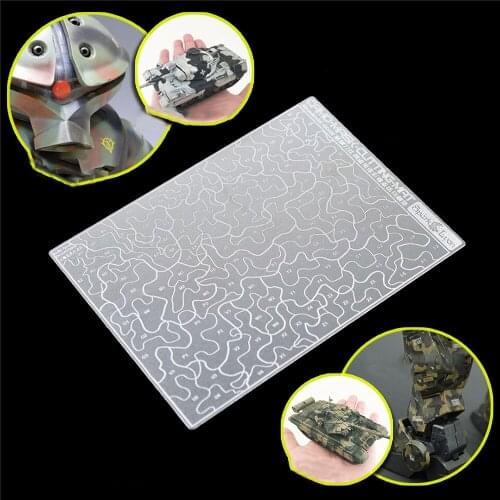 Creative Double-sided Forest Desert Camouflage Covering Paper Cutting Steel Mat for Gundam Military Model DIY Kit