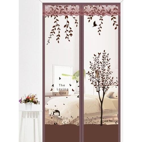 Summer Magnetic Velcro Curtain Anti-Mosquito Insect Fly Bug Thick Mesh Fiber Windproof Bottom Heavy Easy Install Window Screens