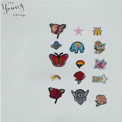 Fashion kids cartoon Iron Patch Clothes Embroidery Applique Ironing Clothing Sewing Supplies Decorative Accessory Sew On Badges