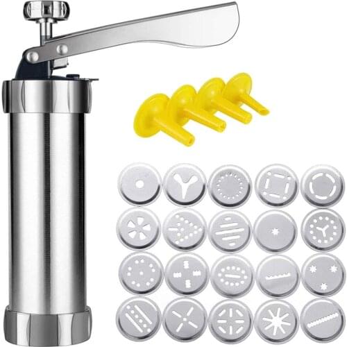 Cookie Press Making Mahine Kit For DIY Biscuit Maker Set With 20 Cookie Discs 4 Nozzles Baking Tool Decorating Baking Tools