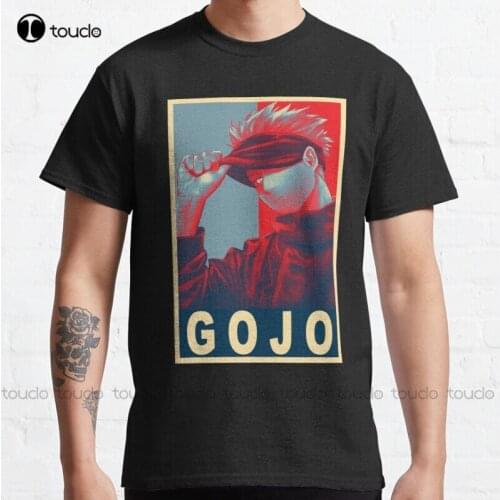 New Gojo Satoru - Poster Classic T-Shirt Cotton Tee Shirt S-5Xl Unisex japanese shirt