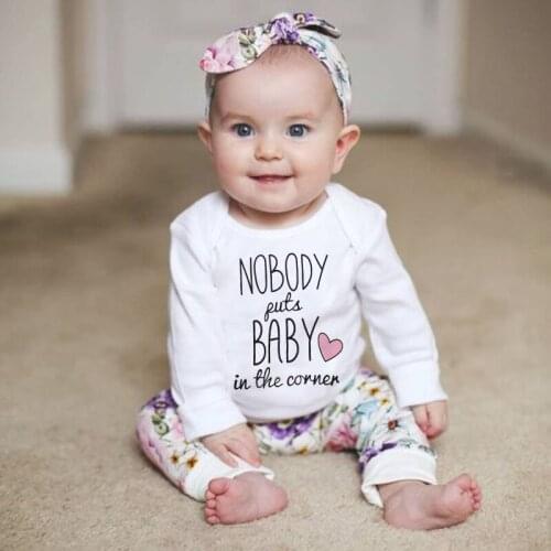 Toddler Infant Baby Rompers White Color Letter Print Newborn Outfits Children Clothing Set Long Sleeve Baby Jumpsuits Wear