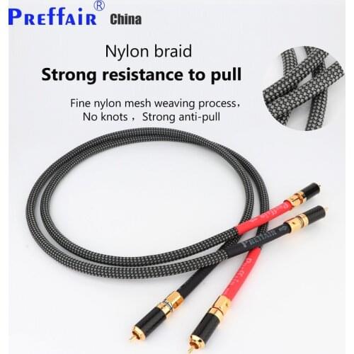 Preffair Pair Hi-Fi RCA Audio Cable Siltec SQ88 G5 RCA Interconnect Audio Cable For Preamplifier Amplifier DAC RCA Cable