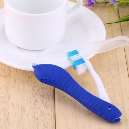 Portable Foldable Folding Toothbrush 1pc Plastic Durable Mini Outdoor Camping Travel Soft Folding Toothbrush