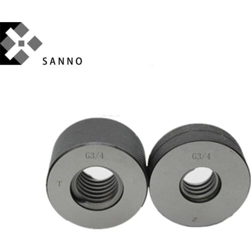 Straight pipe screw thread ring gauge G1/8, G11/4, G3/8, G1/2, G5/8, G2 55 degree british system go-no go fixed gauges