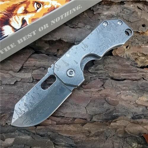 Outdoor Tactical Camping Hunting Survival Pocket Quick Folding Knife Steel Alloy Handle Fruit Knife Practical Knife EDC Tool