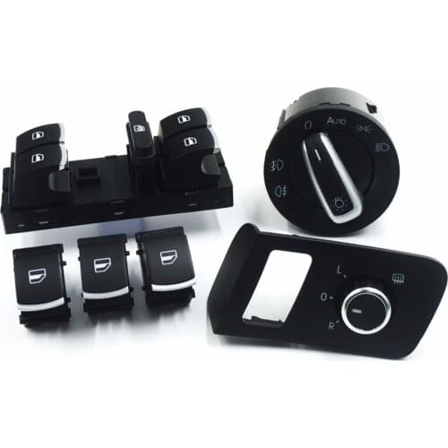 Mirror switch headlight window switch Button for Volkswagen Touran Caddy 5ND 959 857 855 1K0 941 431N 3C8 941 431A 5ND 941 431B