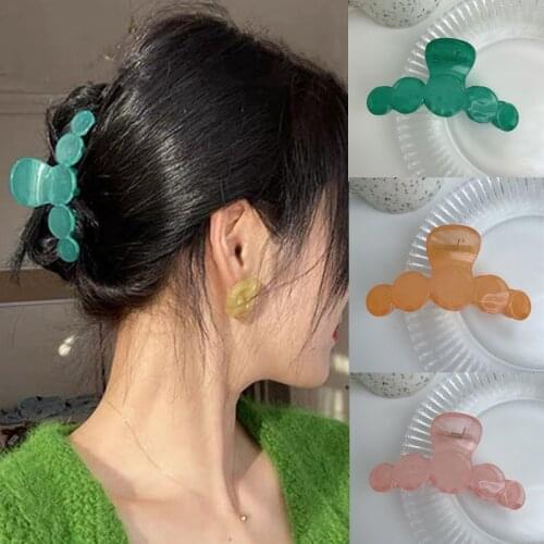 Ruoshui Woman Transparent Round Barrettes Women Hairgrip Women Hair Accessories Hair Clips Girls Headwear Hair Accessories