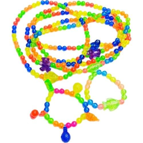 12x necklace 12x Bracelet cute animal for Girls party set Home Craft Toys Princess Gift Pinata Loot Fillers Favors Novelty Party