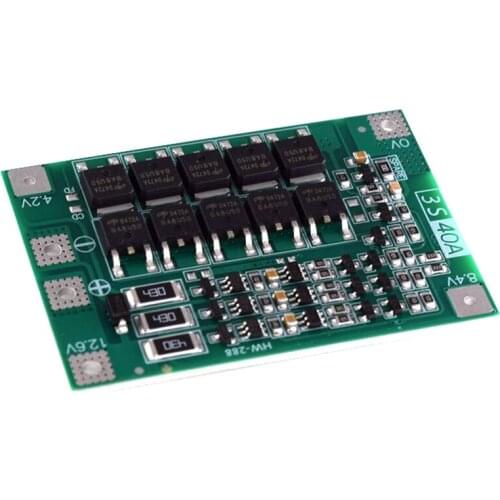 3S 40A Bms 11.1V 12.6V 18650 Lithium Battery Protection Board with Balanced Version for Drill 40A Current