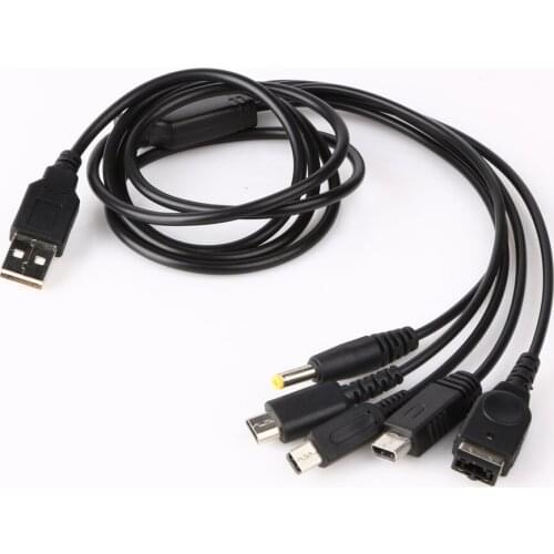 5 in1 USB Charger Fast Charging Cable Cords for Nintend NDSL NDS NDSI XL 3DS Game for Sony PSP 3000 Cables USB Charger Cable
