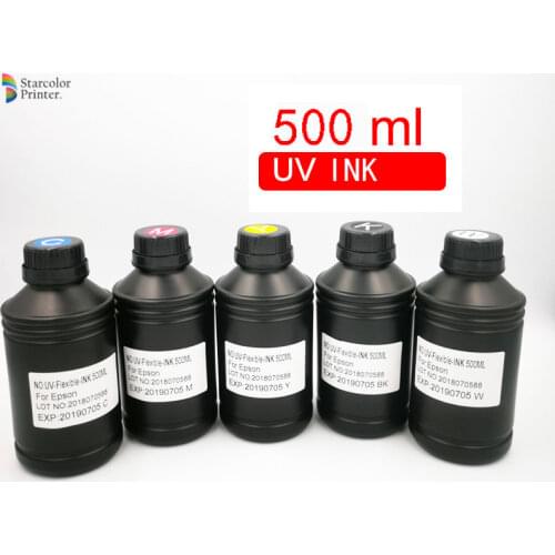 500ml 1000ml UV Ink Bottle For Epson L800 L805 L1800 R290 R300 1390 1400 1410 1430 1500W R3000 DX5 DX7 Universal UV Printer Ink