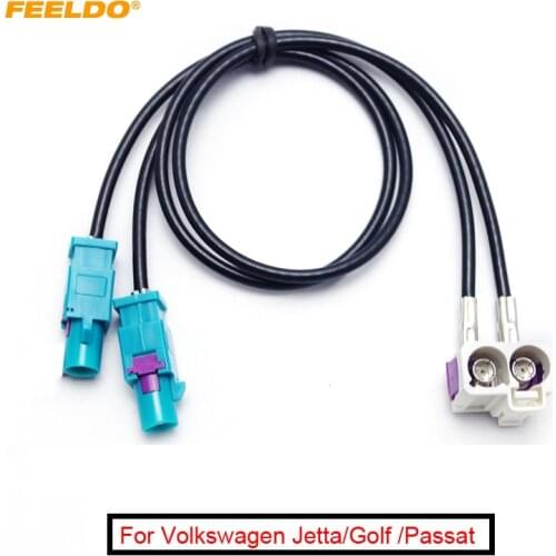 OEM For Volkswagen Golf MK5/MK6/Passat B6/B7/Tiguan RNS510(MFD3)/RCD510/310 OEM 2Female To 2Male FAKRA II Radio Antenna Adapter