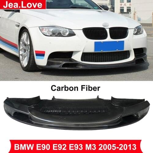 GTS-V Style Real Carbon Fiber Front Bumper Lip Shovel Chin Car Body Styling Kit Parts For BMW 3 Series E90 E92 E93 M3 2005-2013