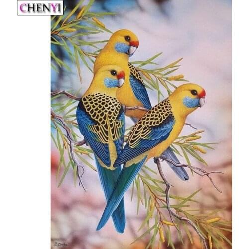 5D Diy Diamond Painting Parrot Animal Picture By Number Full Diamond Embroidery Cross Stitch Rhinestones Craft Art Home Decor