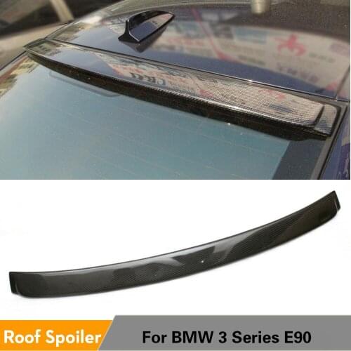 Carbon Fiber Car Rear Roof Spoiler Lip Window Wing For BMW 3 Series E90 4 Door 2005 - 2008 Car-Styling