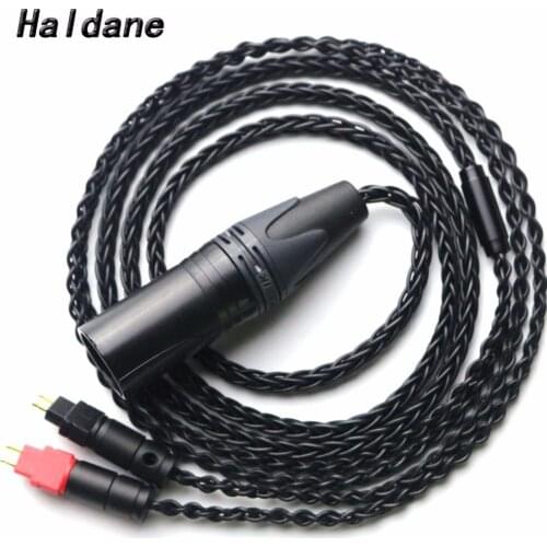 Free Shipping Haldane 8 cores 4-pin XLR Male Balanced Headphone Upgrade Cable for HD600 HD650 HD525 HD545 HD565 HD580