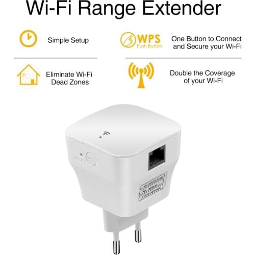 Kebidumei Wireless WiFi Repeater 300Mbps WiFi Extender Amplifier WiFi Booster Wi Fi Signal 802.11N/B/G Wi-Fi Repeater EU US Plug