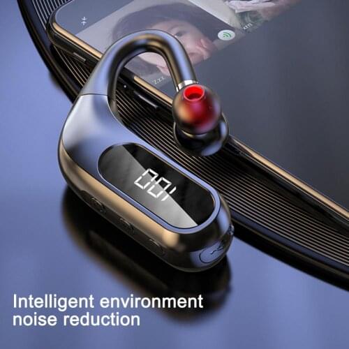 TWS Bluetooth Earphones With Microphones Sport Ear Hook LED Display Wireless Headphones HiFi Stereo Earbuds Waterproof Headsets