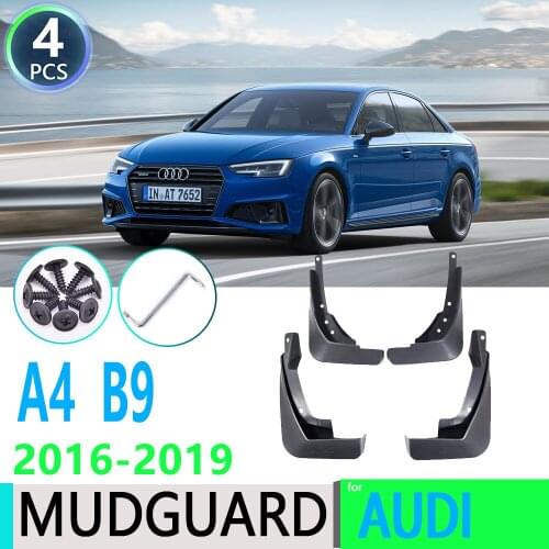 For Audi A4 B9 2016 2017 2018 2019 4 PCS Front Rear Car Fender Mudguard Mud Flaps Guard Splash Flap Car Accessories