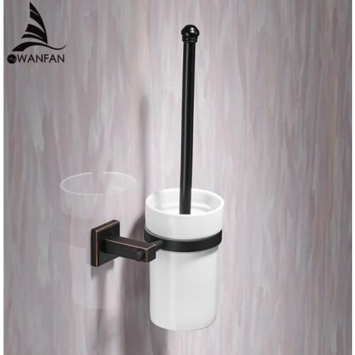 Toilet Brush Holders Modern Style Toilet Brush Cleaner Ceramic Bathroom Accessories WC Brush With A Long Handle For Home WF-9250