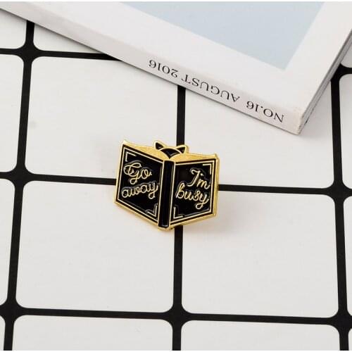 Book Enamel Pin Brooches Metal Brooch Don't bother someone while they're reading Pins Badge Gift for Student Reader Children