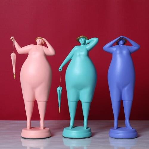 Exquisite plump woman art sculpture decoration Fashion abstract woman home decor idea