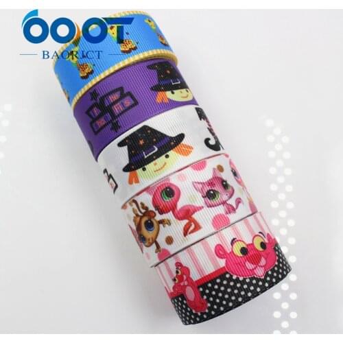 OOOT BAORJCT 17564 , 22MM cartoon series Printed grosgrain ribbon, DIY handmade Hair accessories Material wedding gift wrap